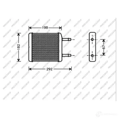 Радиатор печки, теплообменник PRASCO O40 6CF3 1438010979 DW320H001 изображение 0