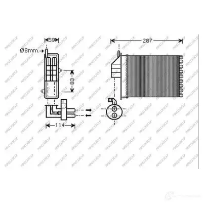Радиатор печки, теплообменник PRASCO PS52 E6 FT019H001 1438010995