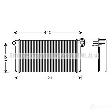 Радиатор печки, теплообменник PRASCO 4045385157334 2595397 Y6VK V mea6191