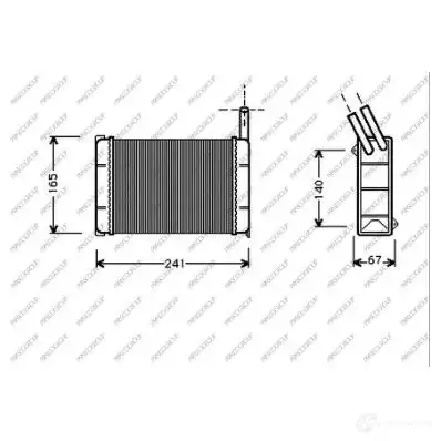 Радиатор печки, теплообменник PRASCO THM7 H 1438011006 fd038h001