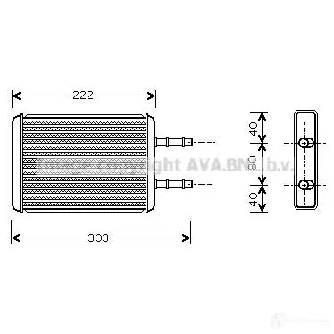 Радиатор печки, теплообменник PRASCO LVF1H 2V 4045385056224 fd6355 2583748