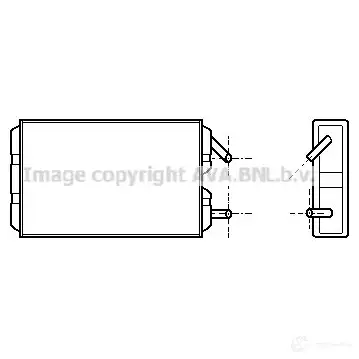 Радиатор печки, теплообменник PRASCO vo6041 0I KOG 4045385044856 2608656