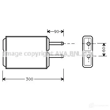 Радиатор печки, теплообменник PRASCO mz6124 4045385030798 7T94 0L 2597661 изображение 0