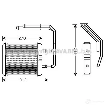 Радиатор печки, теплообменник PRASCO U A2MF 2590462 iv6052 4045385024407