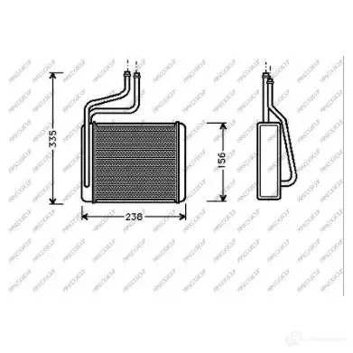 Радиатор печки, теплообменник PRASCO IPQ07F L FD105H001 1438011034 изображение 0