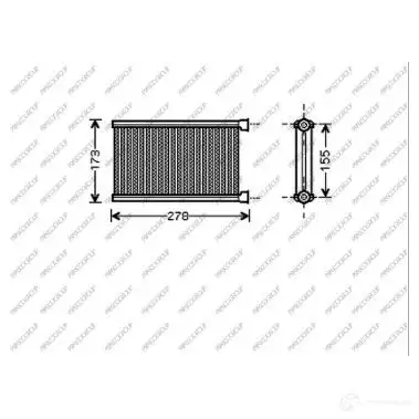 Радиатор печки, теплообменник PRASCO WB46M J 1438011036 BM121H002 изображение 0