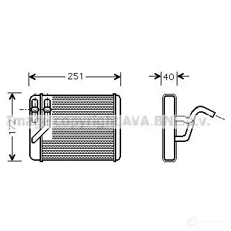 Радиатор печки, теплообменник PRASCO Q CO1UW 2590056 4045385061174 hy6120 изображение 0