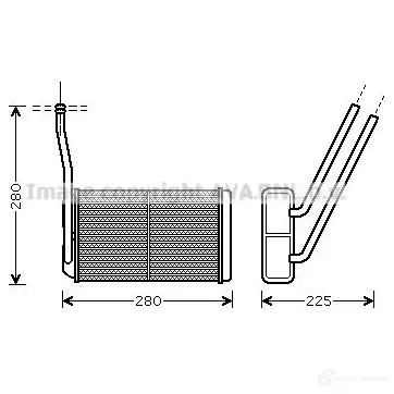 Радиатор печки, теплообменник PRASCO 6N5G3 4 au6195 4045385104734 2575232 изображение 0