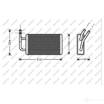 Радиатор печки, теплообменник PRASCO fd908h001 RCH 50 1438011084 изображение 0