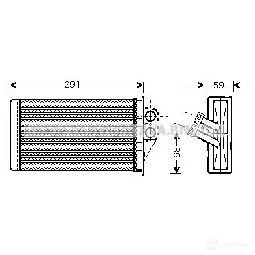 Радиатор печки, теплообменник PRASCO pe6228 PG420 H003 BGMYA 2600455