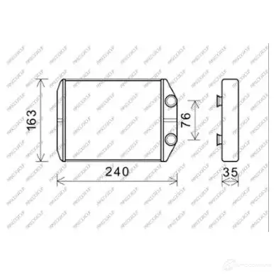 Радиатор печки, теплообменник PRASCO DA730H001 1438011069 2ZFF RA