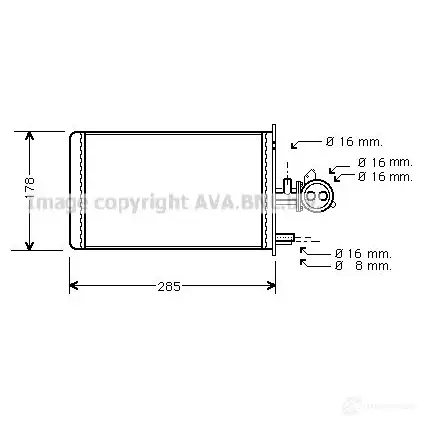 Радиатор печки, теплообменник PRASCO pe6173 2600451 4045385035502 PH6A1 PL изображение 0