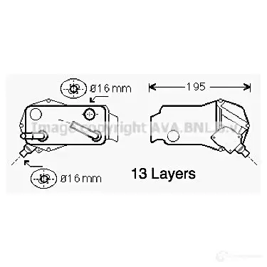 Радиатор АКПП PRASCO bw3350 2577181 73XOM9 4 4045385156931 изображение 0