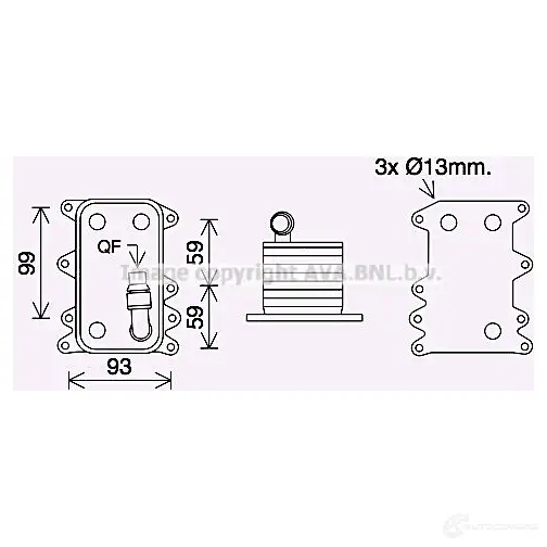 Радиатор АКПП PRASCO bw3560 2577200 9 FZ4T3P 4045385217458