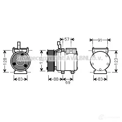 Масляный радиатор двигателя PRASCO 1437647215 to3769 0Y OLA5 изображение 1