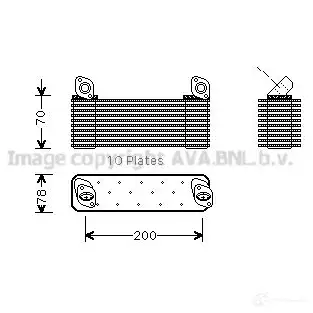 Масляный радиатор двигателя PRASCO 957B Z me3001 2594469 4045385025602 изображение 0