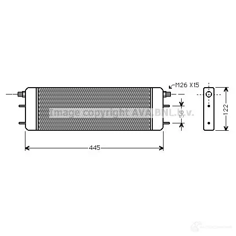 Масляный радиатор двигателя PRASCO 0NP4 DM 4045385027491 ms3139 2595901 изображение 0