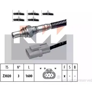 Лямбда-зонд KW 497 603 3302000 EPS 1.997.603 FACET 10.7603 изображение 0