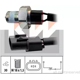 Выключатель, фара заднего хода KW 3304146 EPS 1.860.318 FACET 7.6318 560 318 изображение 0