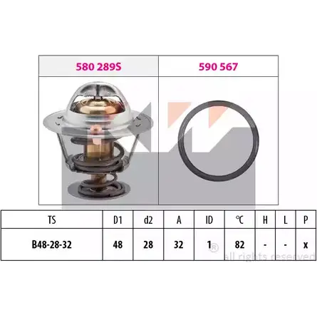 Термостат ож KW 3304329 580 289 FACET 7.8289 EPS 1.880.289