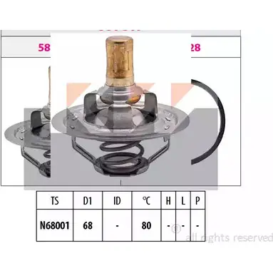 Термостат ож KW 3304354 580 309S FACET 7.8309S EPS 1.880.309S изображение 0