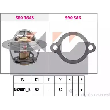 Термостат ож KW 580 367 EPS 1.880.367 FACET 7.8367 3304413 изображение 0