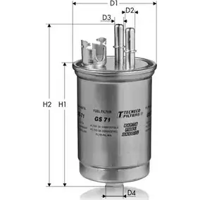 Топливный фильтр TECNECO FILTERS 3307067 NZ8GRJO 4WNRJ 9E GS71