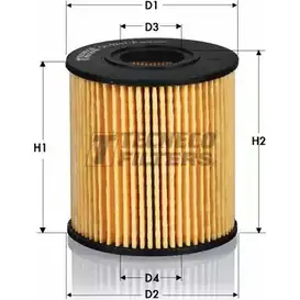 Масляный фильтр TECNECO FILTERS OL0247-E 3307263 7D GI2 WPVIWHA изображение 0