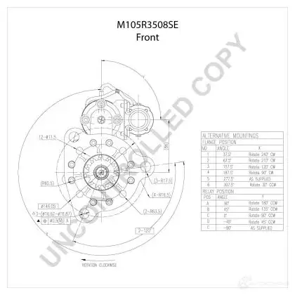 Стартер PRESTOLITE ELECTRIC m105r3508se M 105708 Y7YPCS 2816452 изображение 2