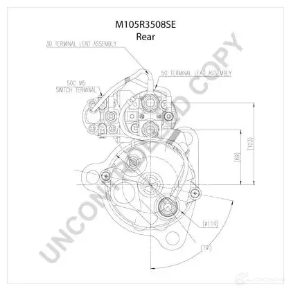 Стартер PRESTOLITE ELECTRIC m105r3508se M 105708 Y7YPCS 2816452 изображение 3