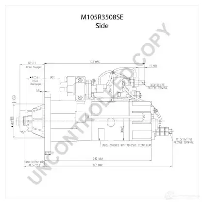 Стартер PRESTOLITE ELECTRIC m105r3508se M 105708 Y7YPCS 2816452 изображение 4