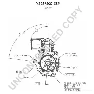 Стартер PRESTOLITE ELECTRIC m125r2001sep M12 5601 BKF5GLQ 2816461 изображение 2