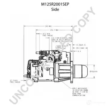 Стартер PRESTOLITE ELECTRIC m125r2001sep M12 5601 BKF5GLQ 2816461 изображение 4