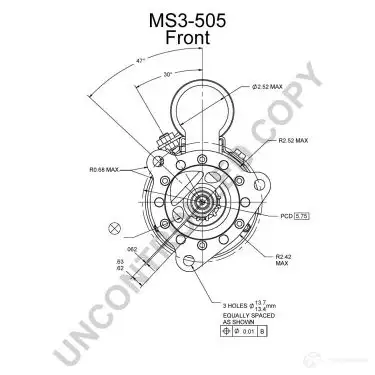 Стартер PRESTOLITE ELECTRIC 5052629016530 ms3505 N8Y IBXE 2816530 изображение 1