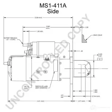 Стартер PRESTOLITE ELECTRIC C ZGLA 2816518 ms1411a 5052629003011 изображение 4