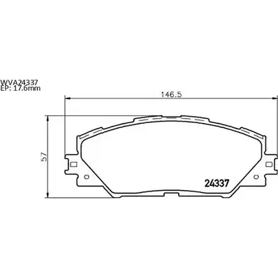 Тормозные колодки, дисковые, комплект AUTOMOTOR FRANCE ABP0044 3335104 2 4337 RNVB4
