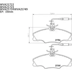 Тормозные колодки, дисковые, комплект AUTOMOTOR FRANCE B7XVEL8 ABP1670 21 722 3335139 изображение 0