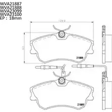 Тормозные колодки, дисковые, комплект AUTOMOTOR FRANCE 3335159 ABP3205 2188 7 VIWE60D изображение 0