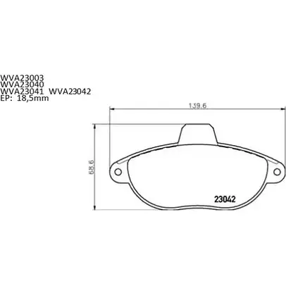 Тормозные колодки, дисковые, комплект AUTOMOTOR FRANCE 23041 ABP3687 3335166 230 40