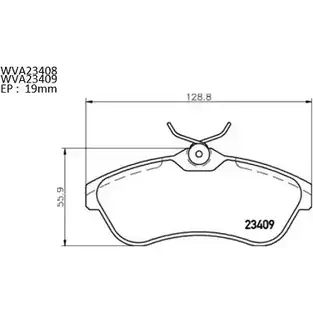 Тормозные колодки, дисковые, комплект AUTOMOTOR FRANCE ABP8053 3335215 K0M2PR 23 409 изображение 0