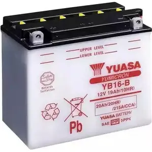 Аккумулятор 20 ач прямая 215 а 12 в yumicron 175x100x155 YUASA YB16B 3348991 5050694032288 L JZGCA7