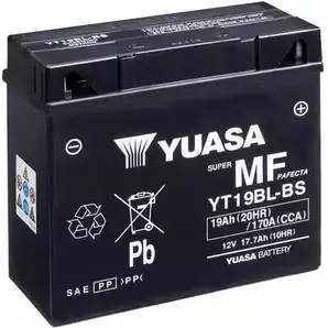 Аккумулятор 19 ач обратная 170 а 12 в maintenance free 186x82x171 YUASA YT19BLBS 3349102 5050694031946 YCUY 9