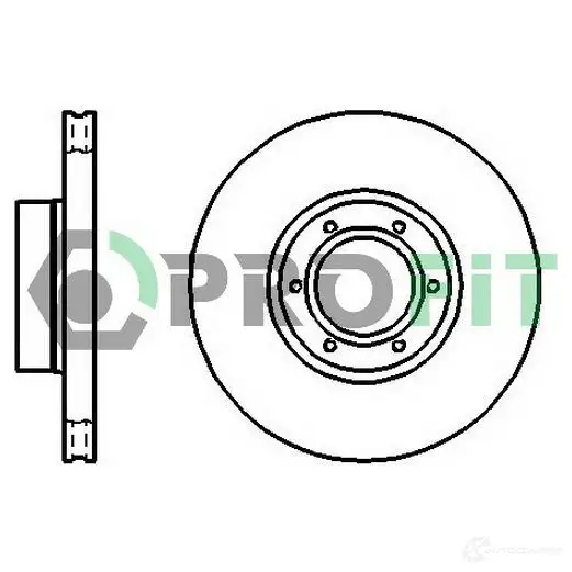 Тормозной диск PROFIT 5010-1067 I07 76 3847099 изображение 0