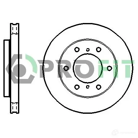 Тормозной диск PROFIT 5010-1384 3847151 R2 G7LF изображение 0