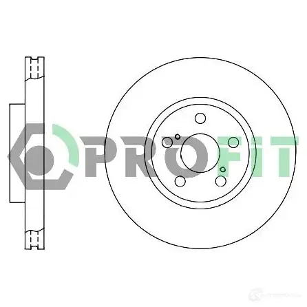 Тормозной диск PROFIT 5010-1508 D DAS12R 3847167 изображение 0