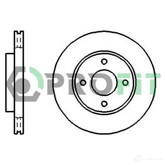 Тормозной диск PROFIT 5010-1072 M6X 0A3 3847100 изображение 0