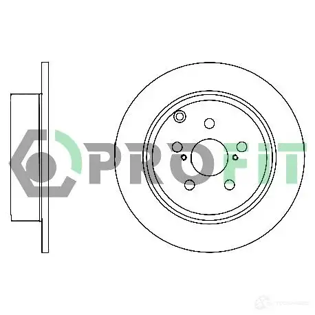Тормозной диск PROFIT 5010-1406 3847154 AV0 C4D изображение 0