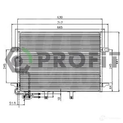 Радиатор кондиционера PROFIT 3 TA7T PR 3510C3 3847448 изображение 0