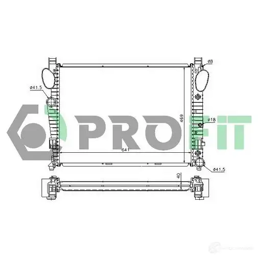 Радиатор охлаждения двигателя PROFIT pr3565a1 3847470 WDMH 20Q