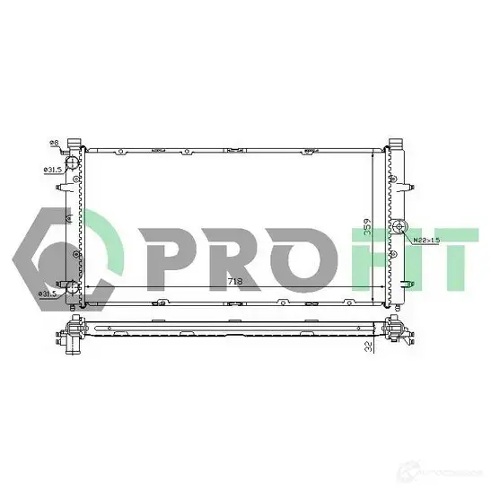Радиатор охлаждения двигателя PROFIT 5 B8DR3 pr9567a1 3847589